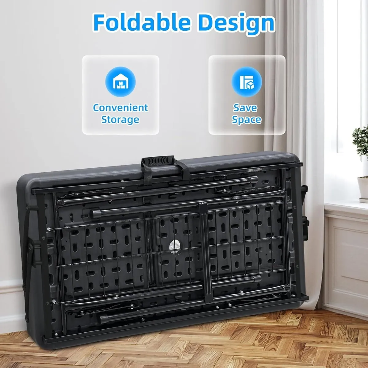 Portable Double-Layer Folding Cooler Table - Image 4