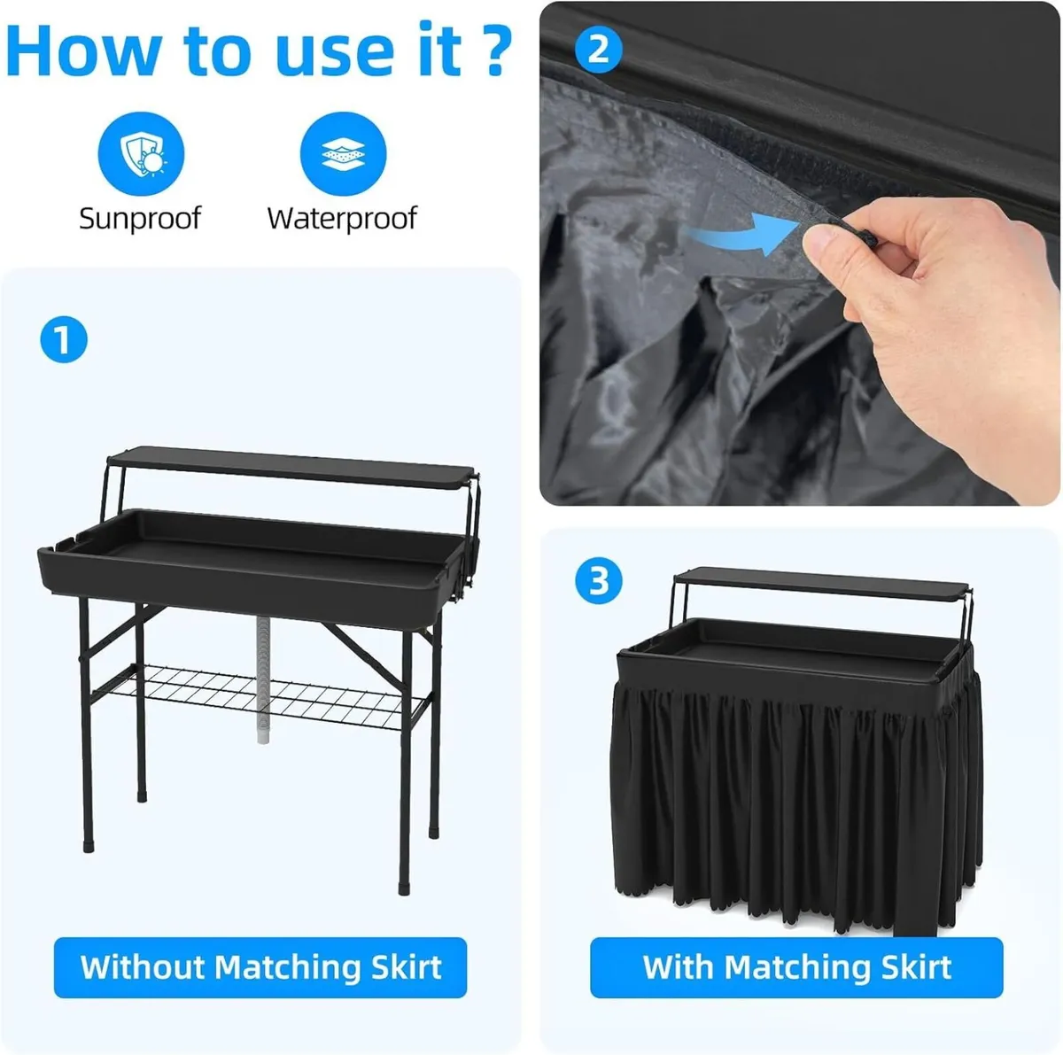 Portable Double-Layer Folding Cooler Table - Image 3