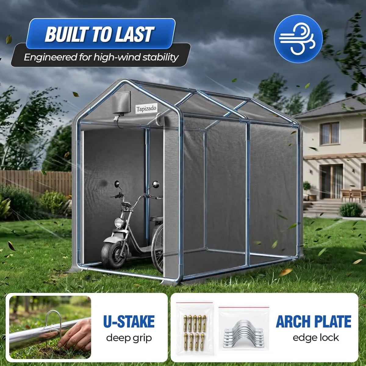 1.8 X 1m Outdoor Bike Storage Tent Garden - Image 4