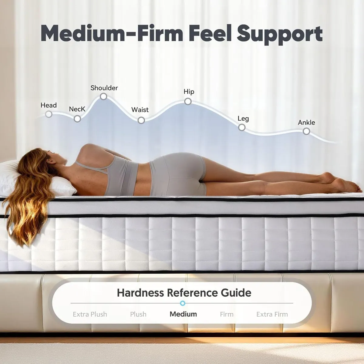 Mattress Memory Foam Pocket Sprung Orthopaedic - Image 4