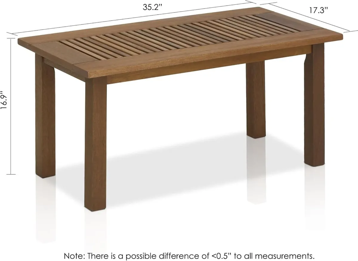 Patio Table Outdoor Side Coffee in Teak Oil - Image 2