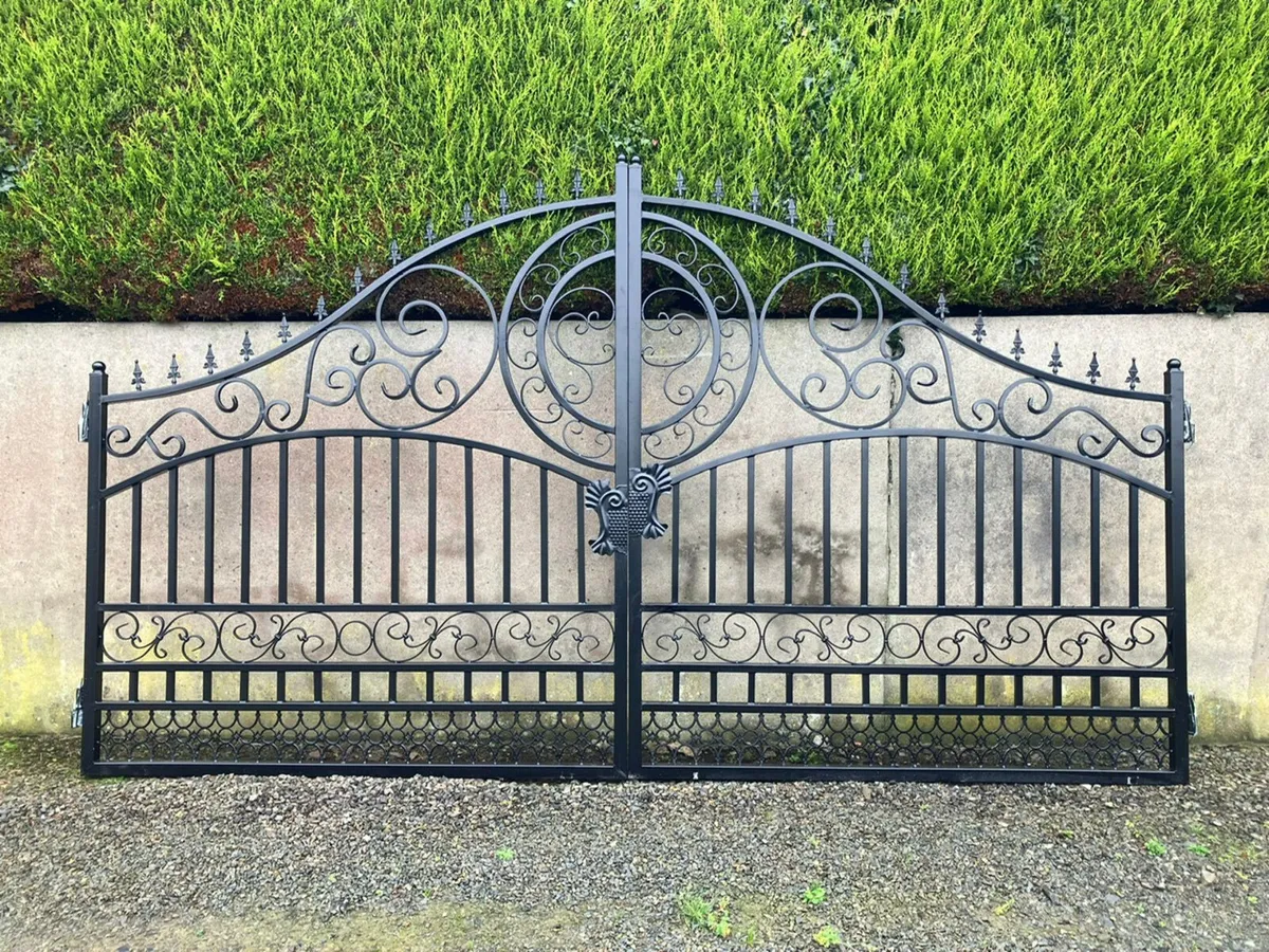New 14ft Bi-Parting Iron Gates **Online Auction** - Image 1