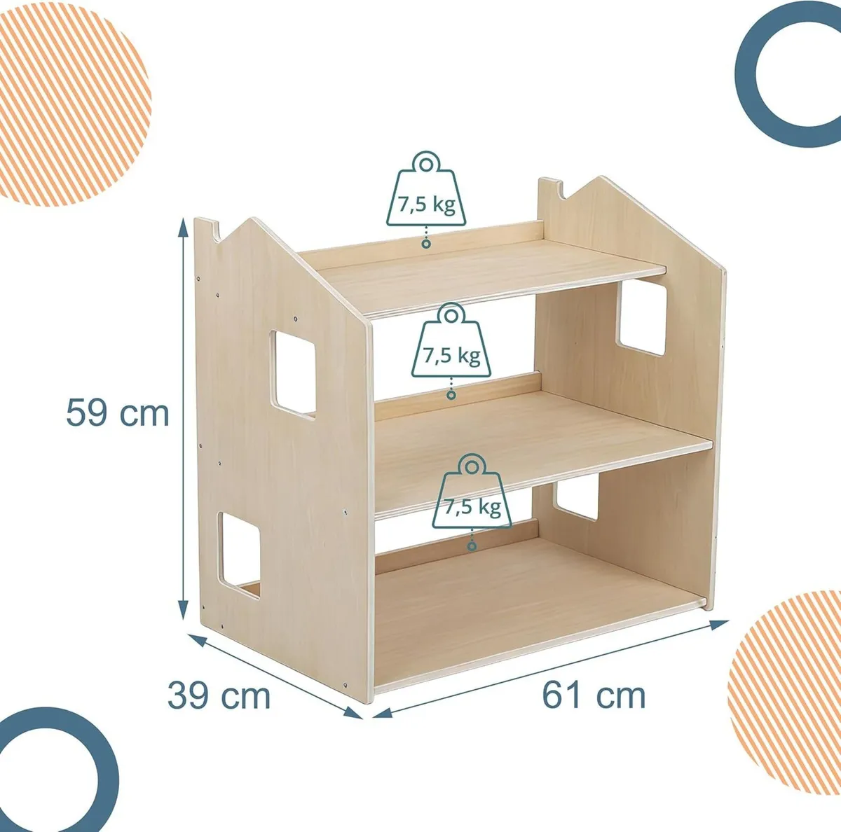 Kids' House-Shaped Bookcase - Image 3