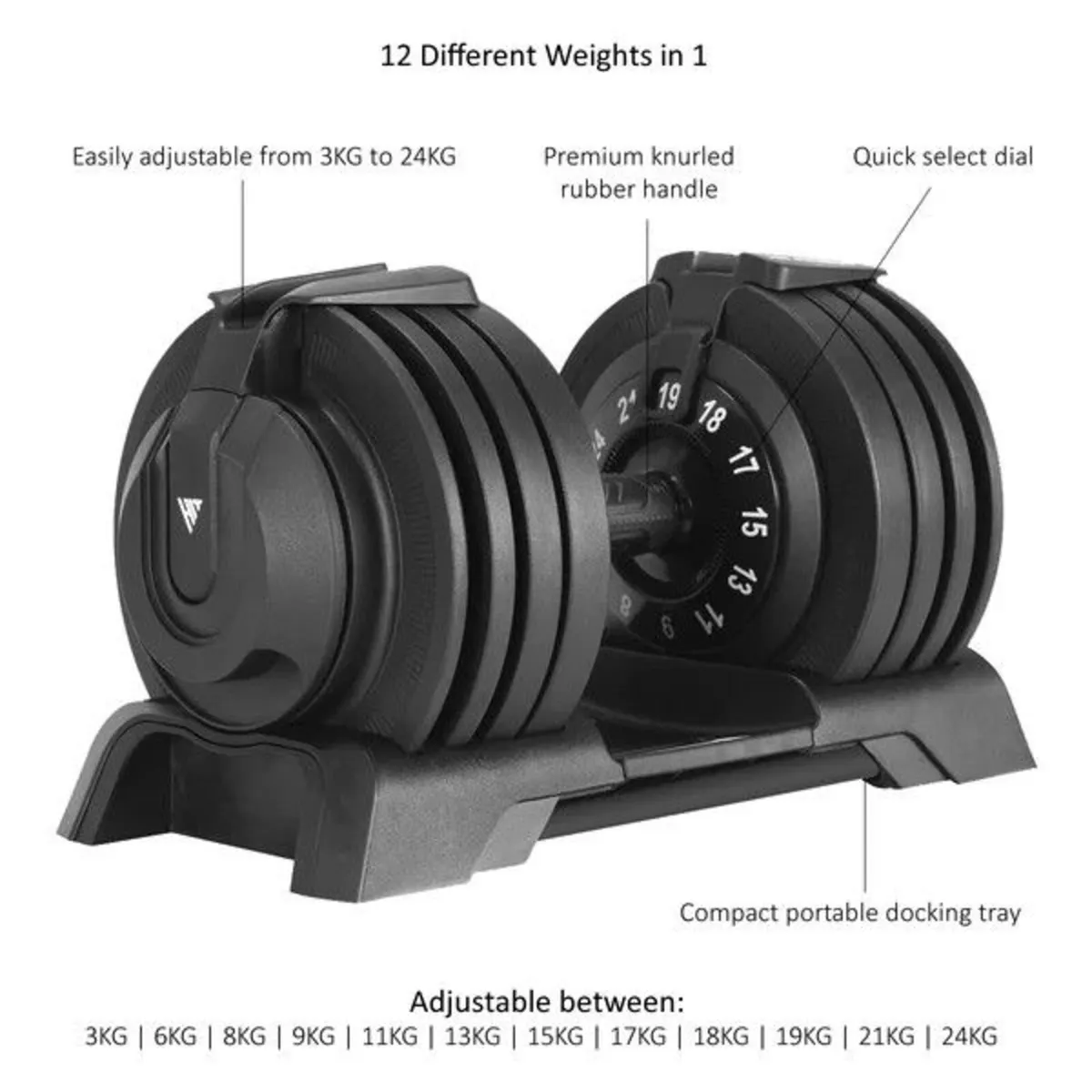 Hit Fitness Adjustable Dumbbells - Image 4