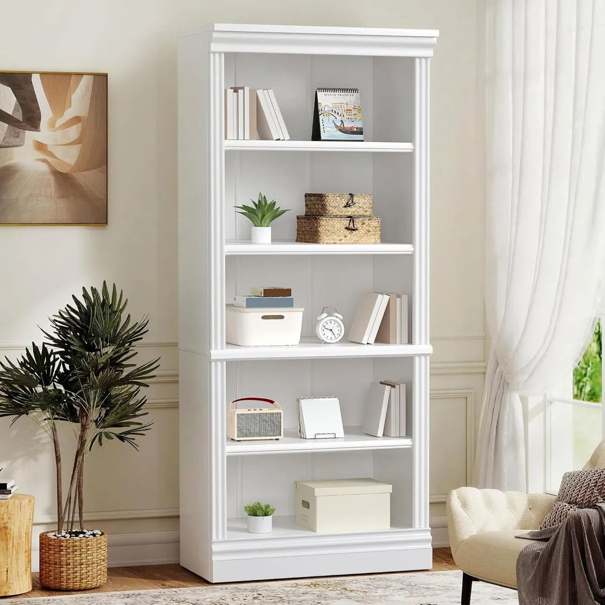 Bookcase 5-Tier 181CM Tall Book Shelf - Image 2