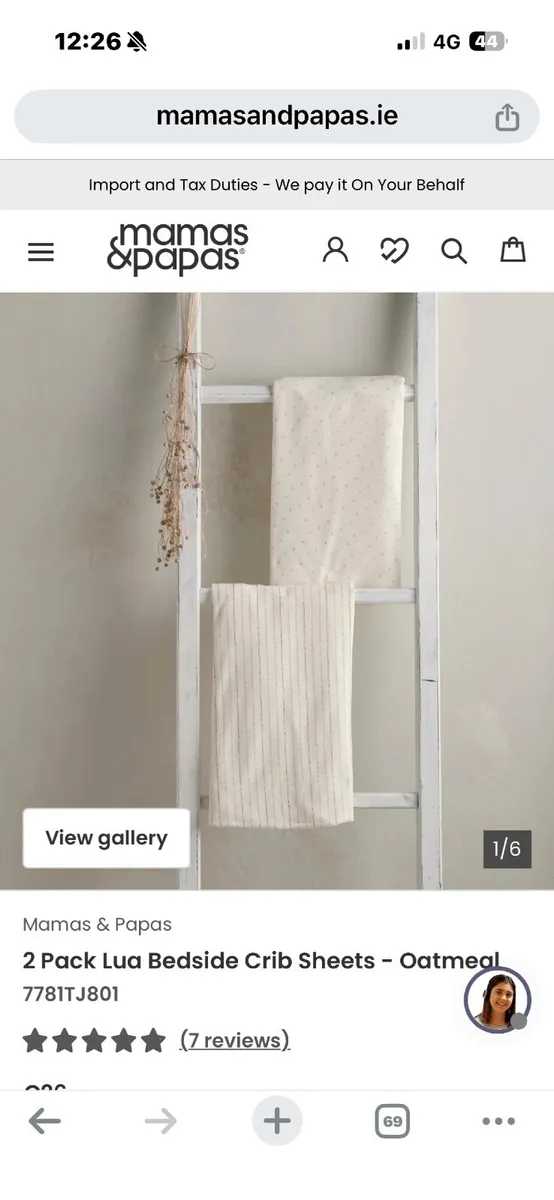 Mamas and Papas bedside crib - Image 3