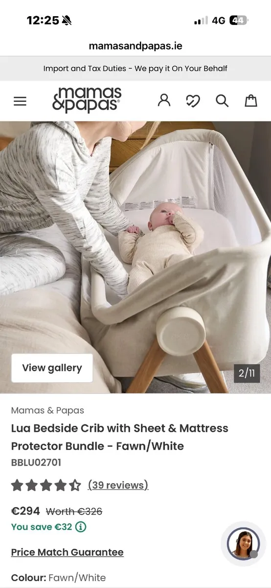 Mamas and Papas bedside crib - Image 4