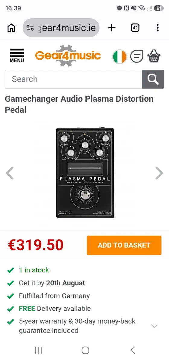 Plasma pedal guitar distortion gamechanger audio - Image 2