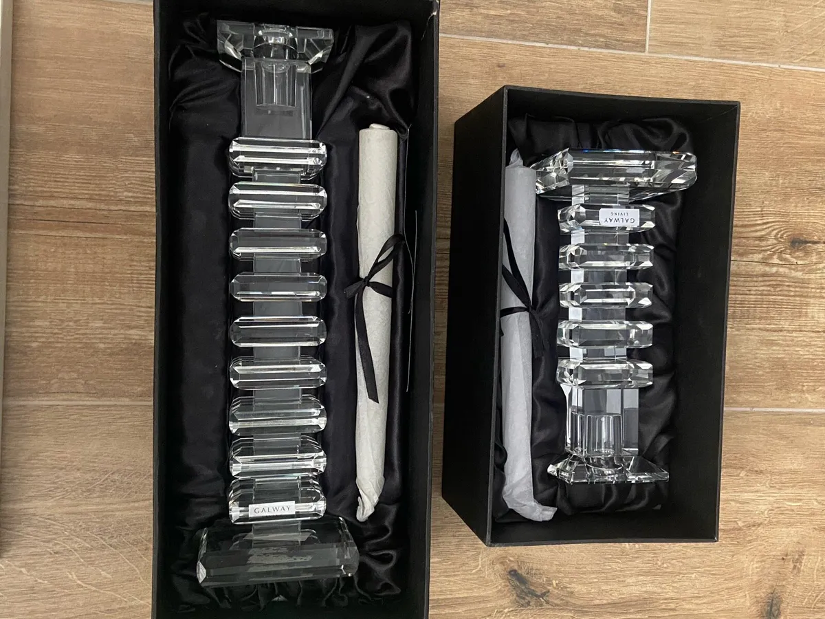 Galway crystal candle holders - Image 1
