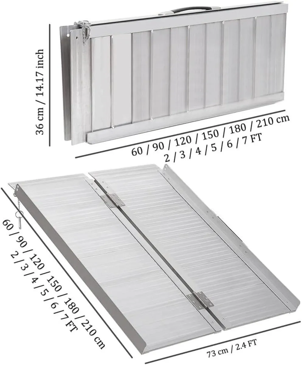 3ft Lightweight Folding Aluminium Mobility Ramp - Image 3