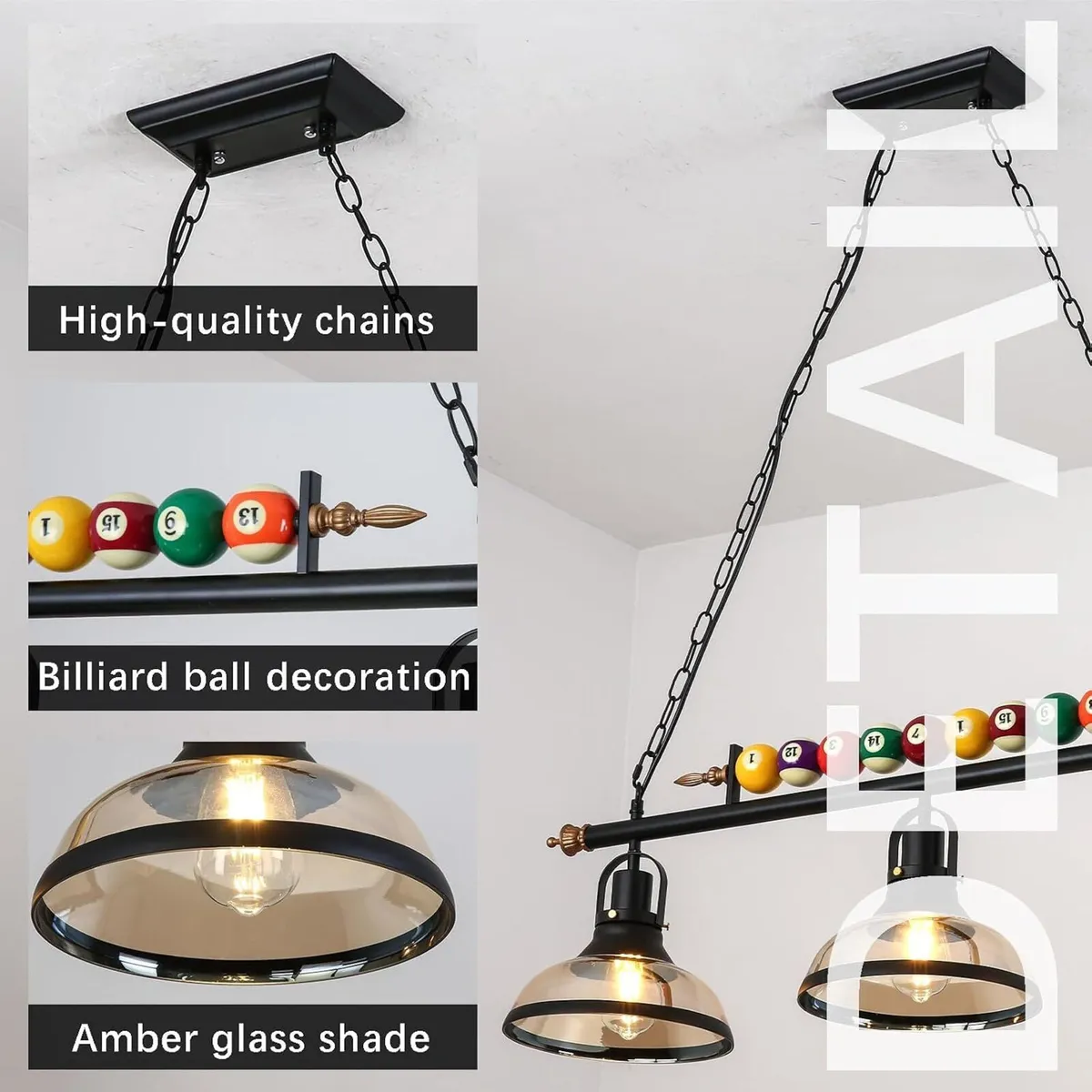 Retro Industrial Pendant American Wrought Iron - Image 3