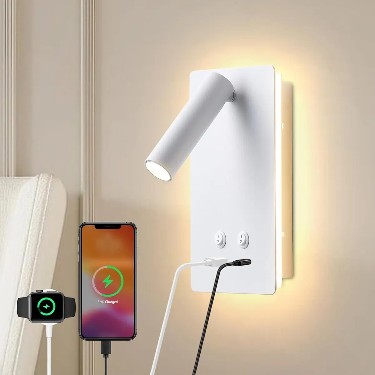 LED Wall Lamp Mounted Reading Lights Adjustable - Image 1