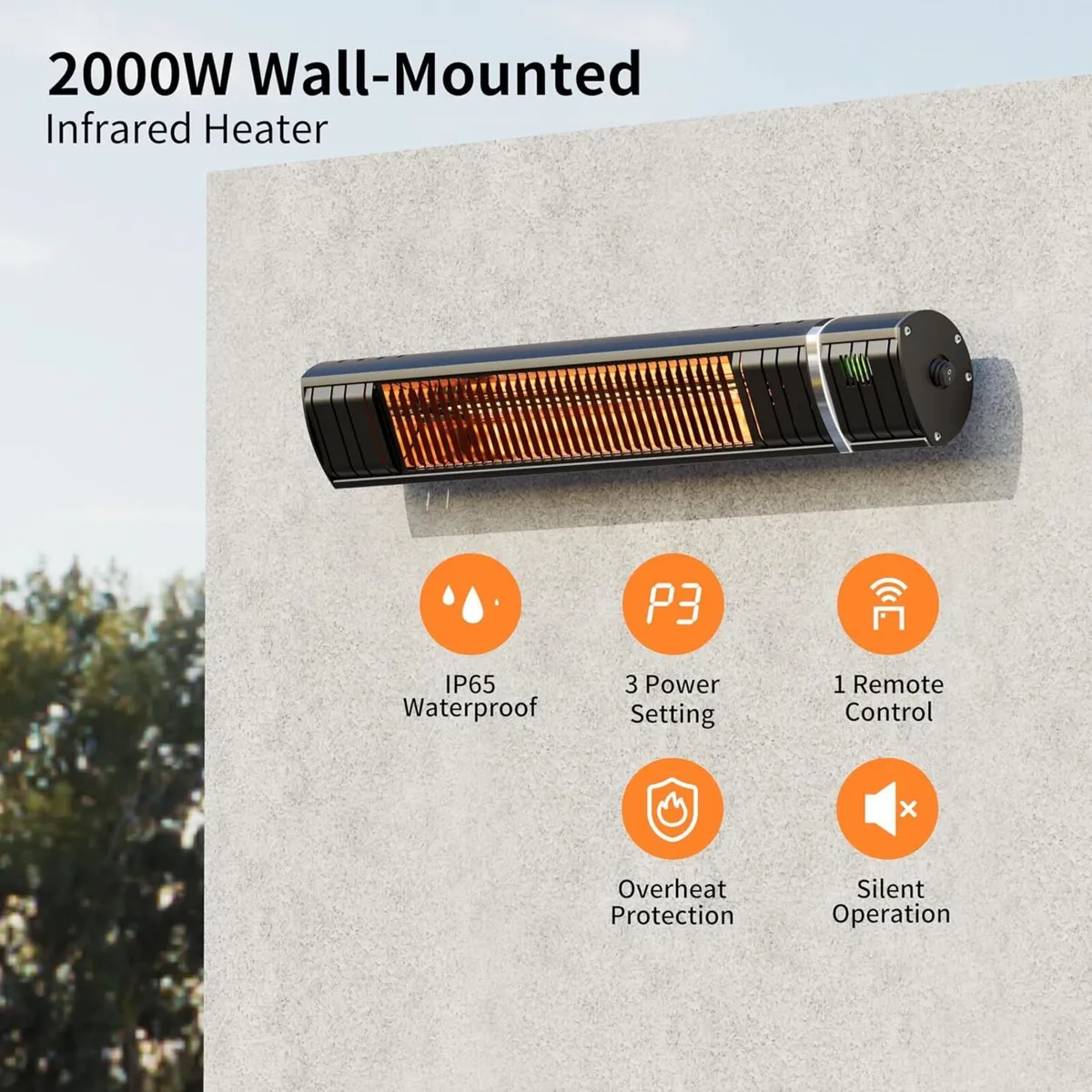 Electric Patio Heater 2000W - Image 4