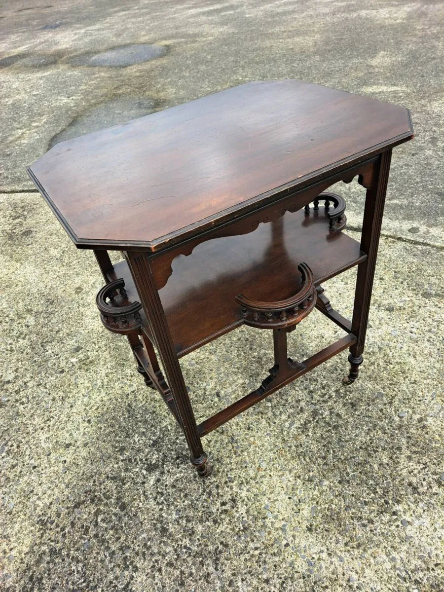 Edwardian mahogany side table - Image 2