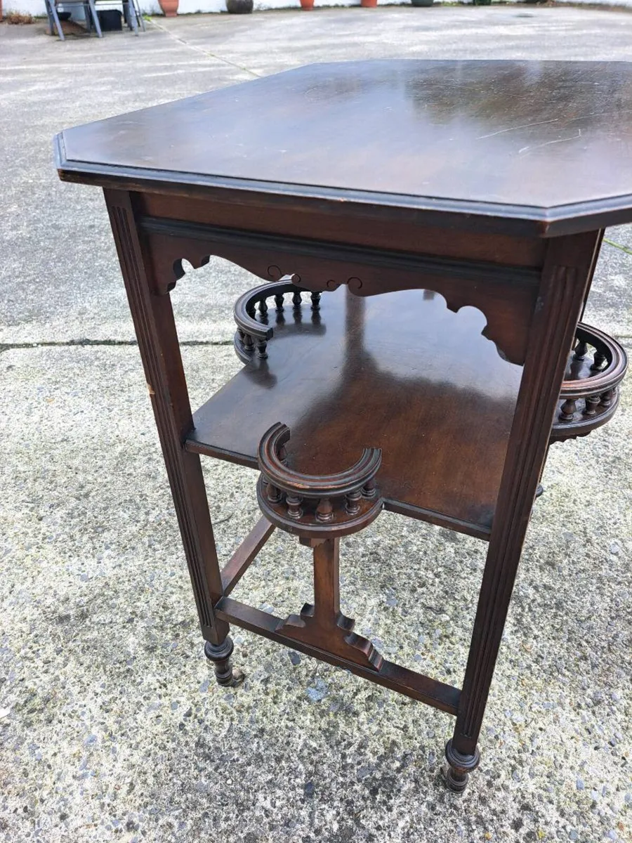 Edwardian mahogany side table - Image 4