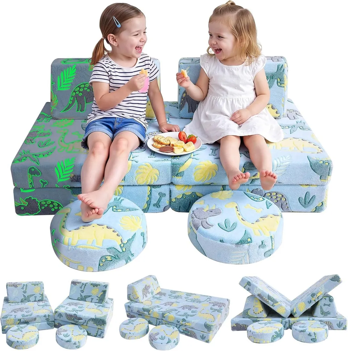 Kids Play Sofa Modular Toddler Couch Bed - Image 1