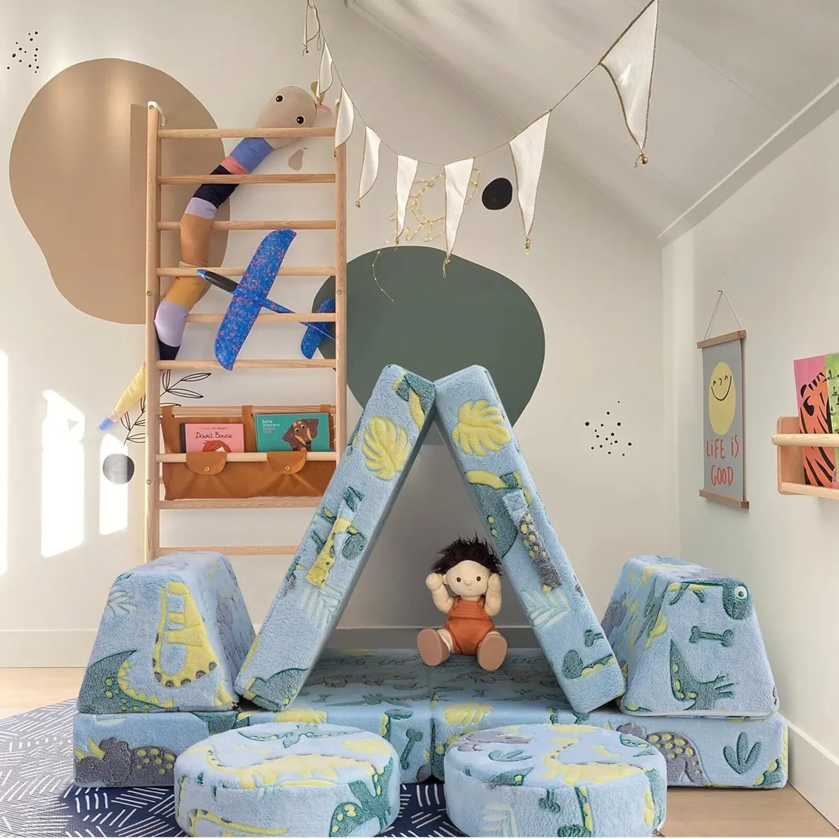 Kids Play Sofa Modular Toddler Couch Bed - Image 2