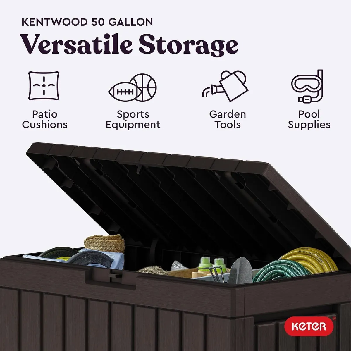 Kentwood 50 Gallon Resin Deck Box-Organisation - Image 4