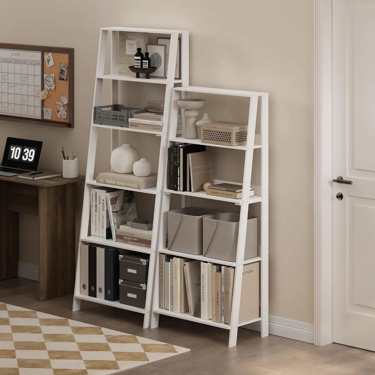 Ladder Bookcase Display Shelf 6-Tier - Image 2