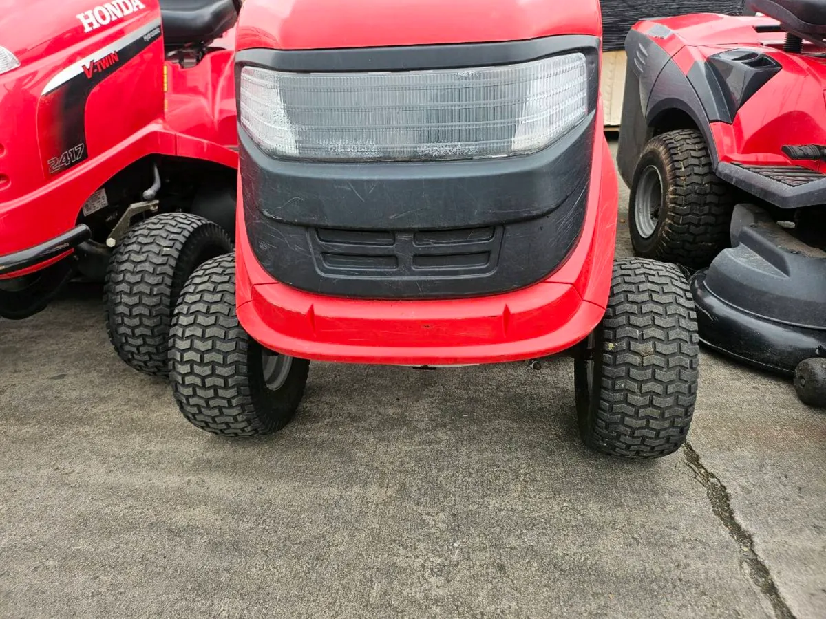 Alpina Twin Cut Tractor Ride on Lawnmower lawn - Image 2