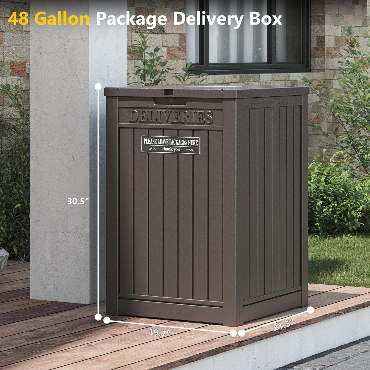Package Delivery Box for Porch 48 Gallon Storage - Image 2