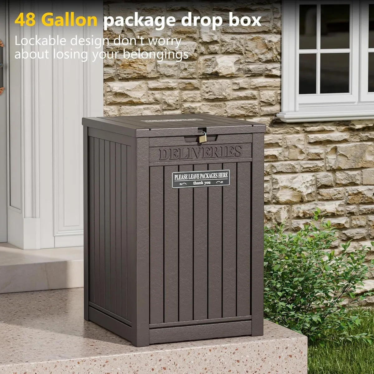 Package Delivery Box for Porch 48 Gallon Storage - Image 3