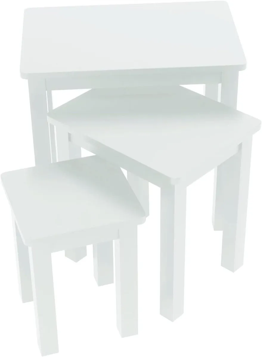 Nest of Table Wood 3 Tables Side End - Image 3