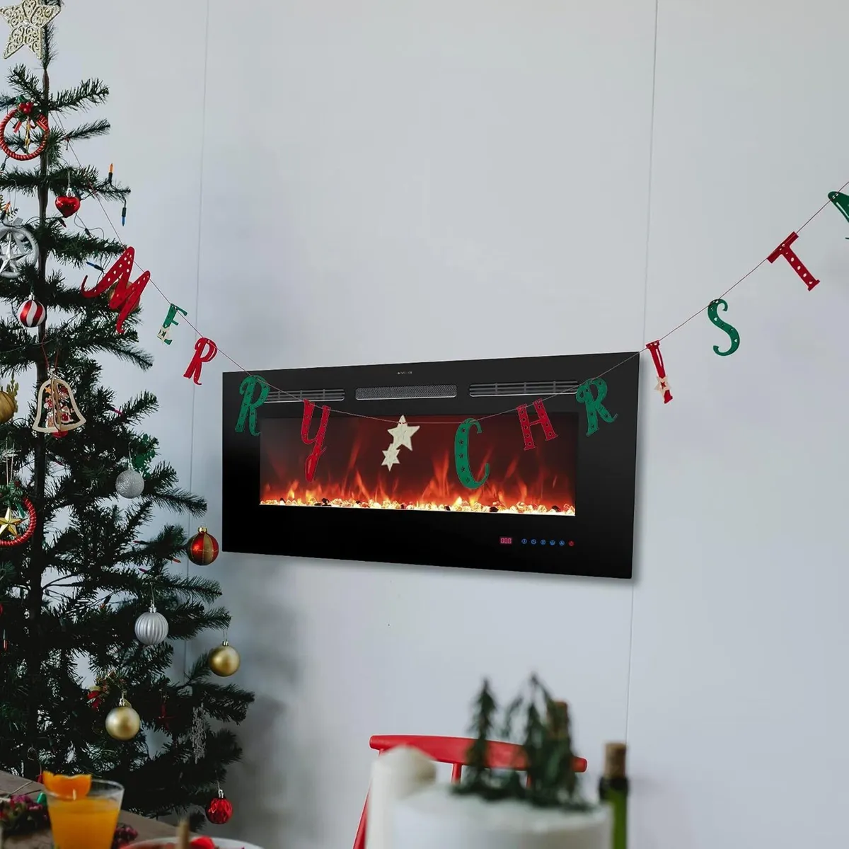 84CM Electric Fireplace Insert Linear Wall - Image 2