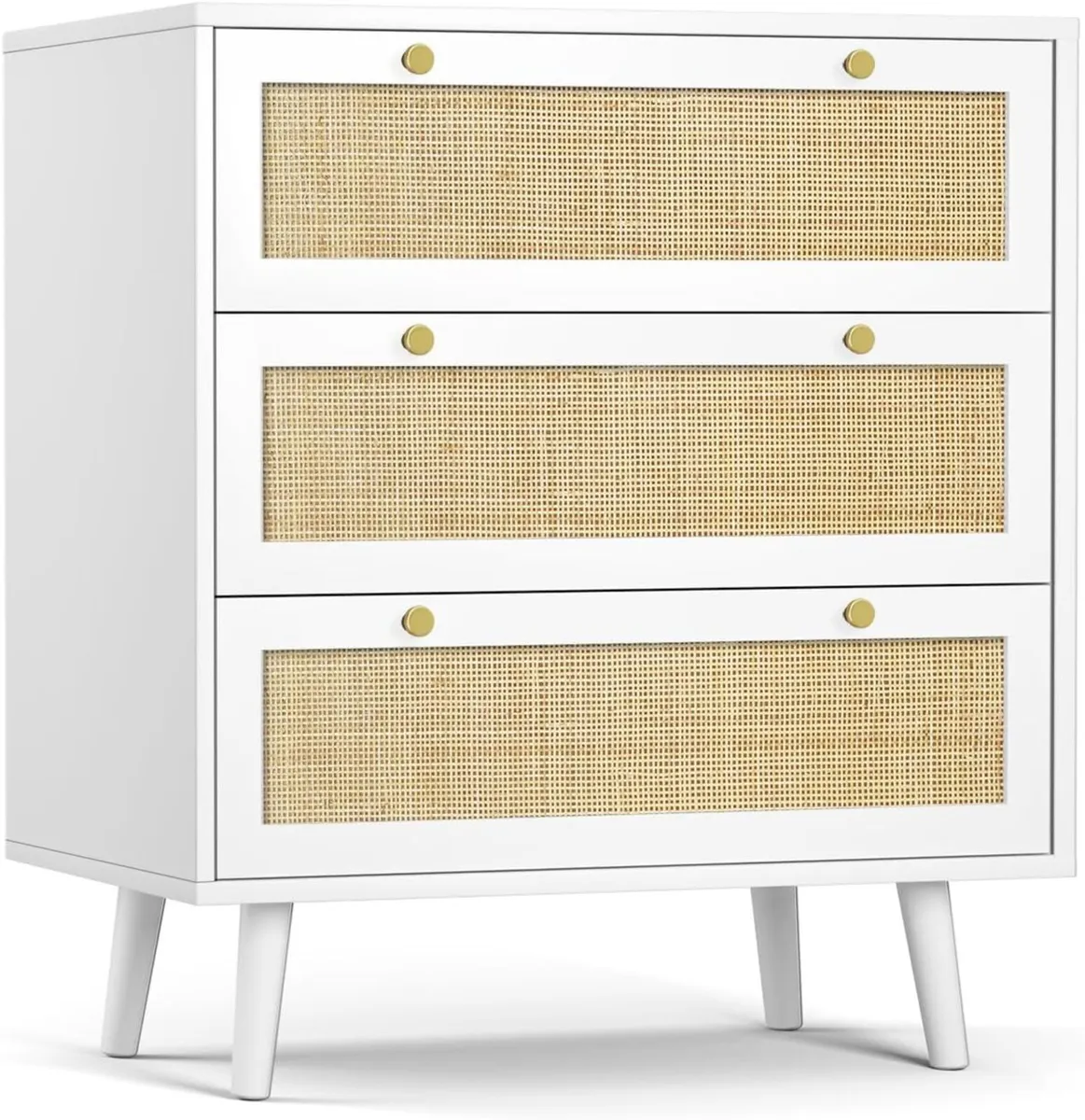 Chest of Drawers for Bedroom Rattan 3 Drawer - Image 1