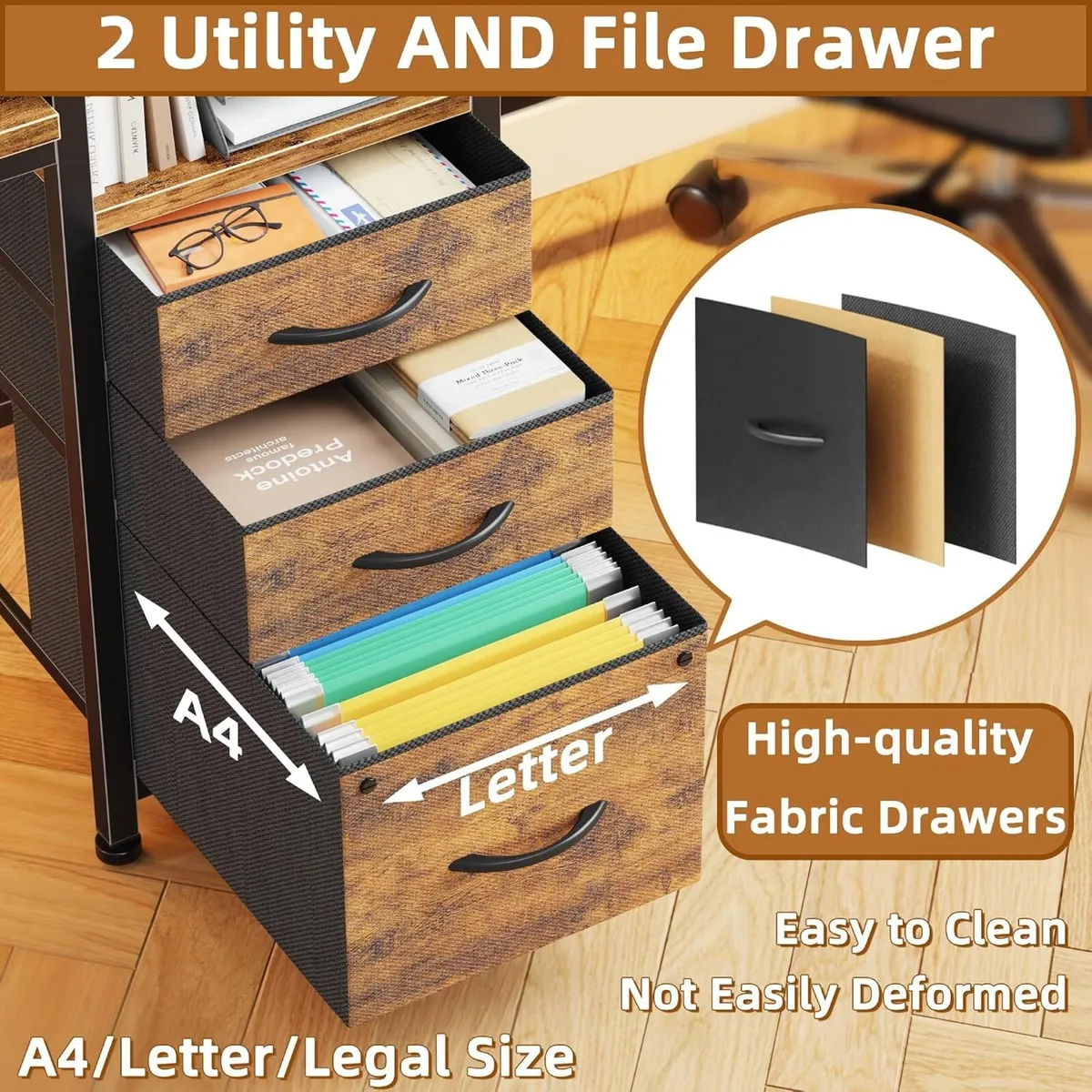 236CM Double Desk with Charging Station LED - Image 4