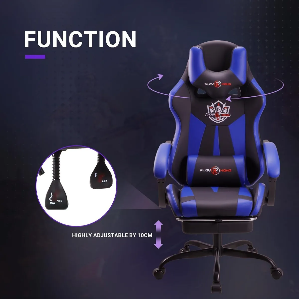 Ergonomic Reclining Seat with Footrest Adjustable - Image 3