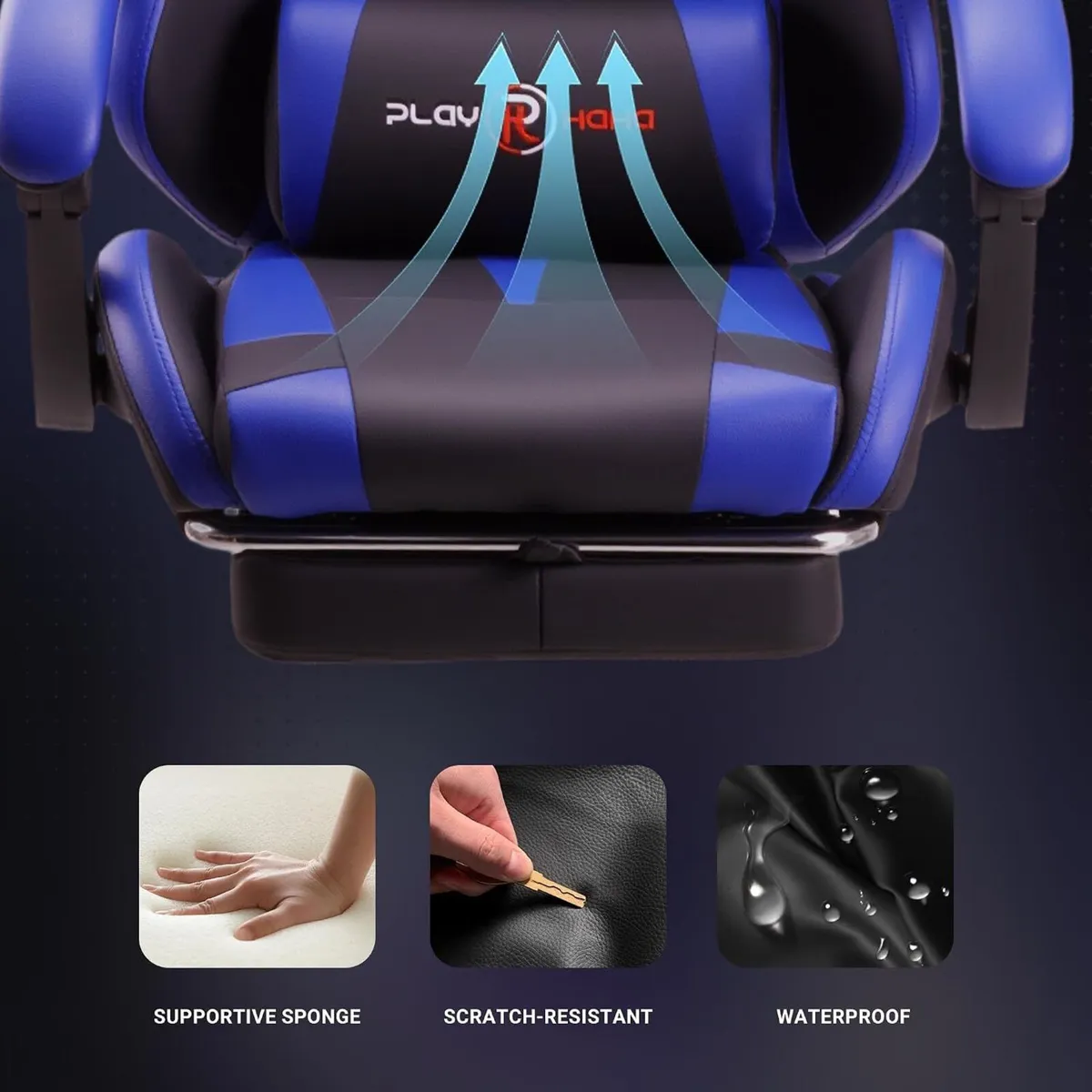 Ergonomic Reclining Seat with Footrest Adjustable - Image 4