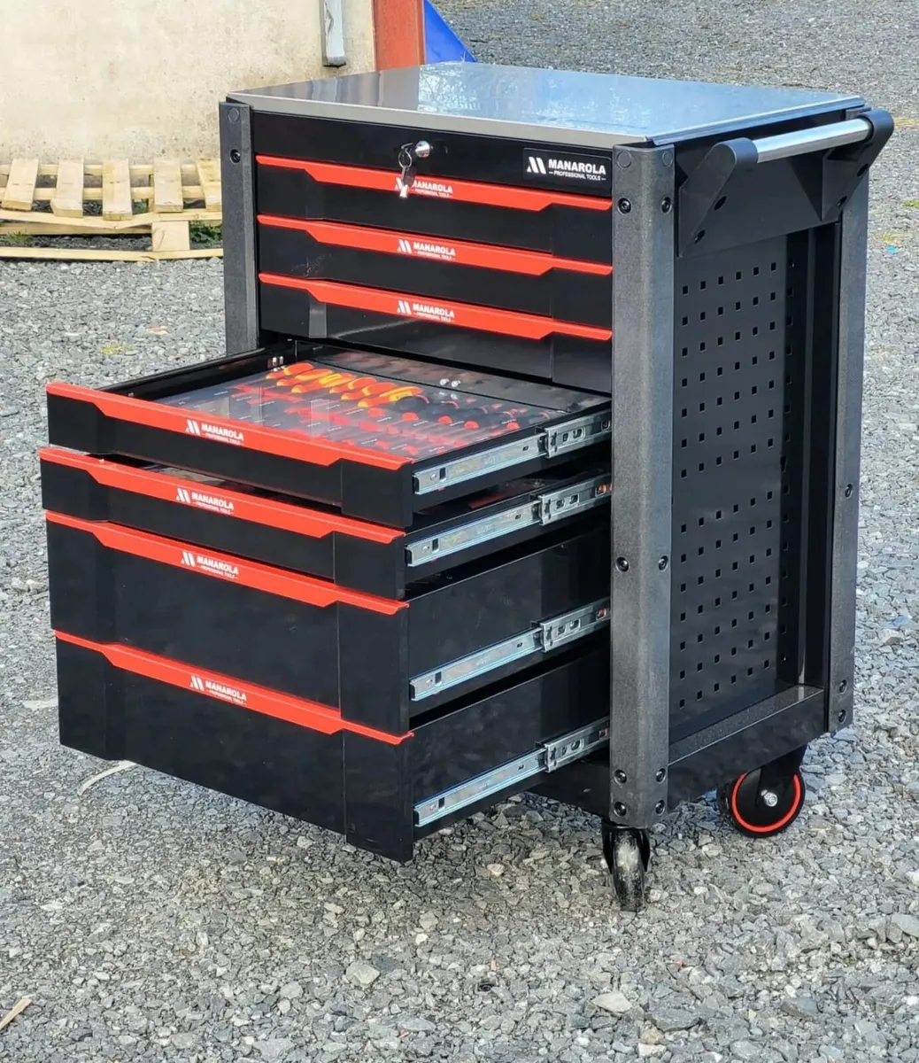 Manarola 7 Drawer Stainless Steel Tool Box - Image 2
