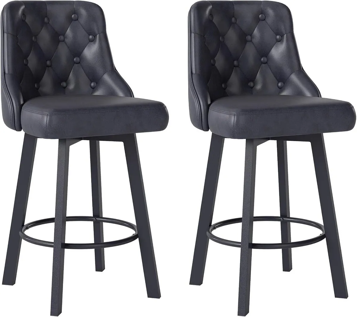 Bar Stools Waterproof PU Leather (Set of 2) - Image 1
