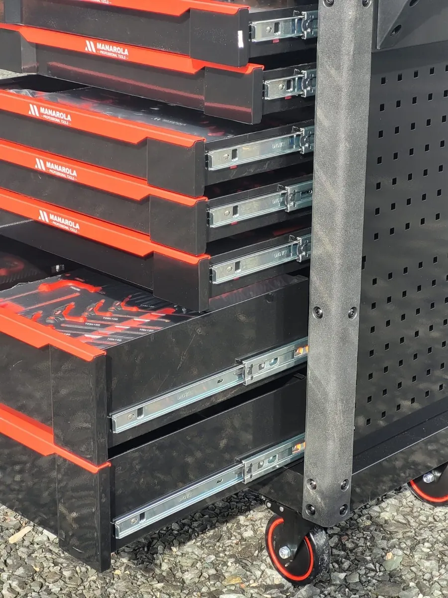 Manarola 7 Drawer Stainless Steel Tool Box - Image 3