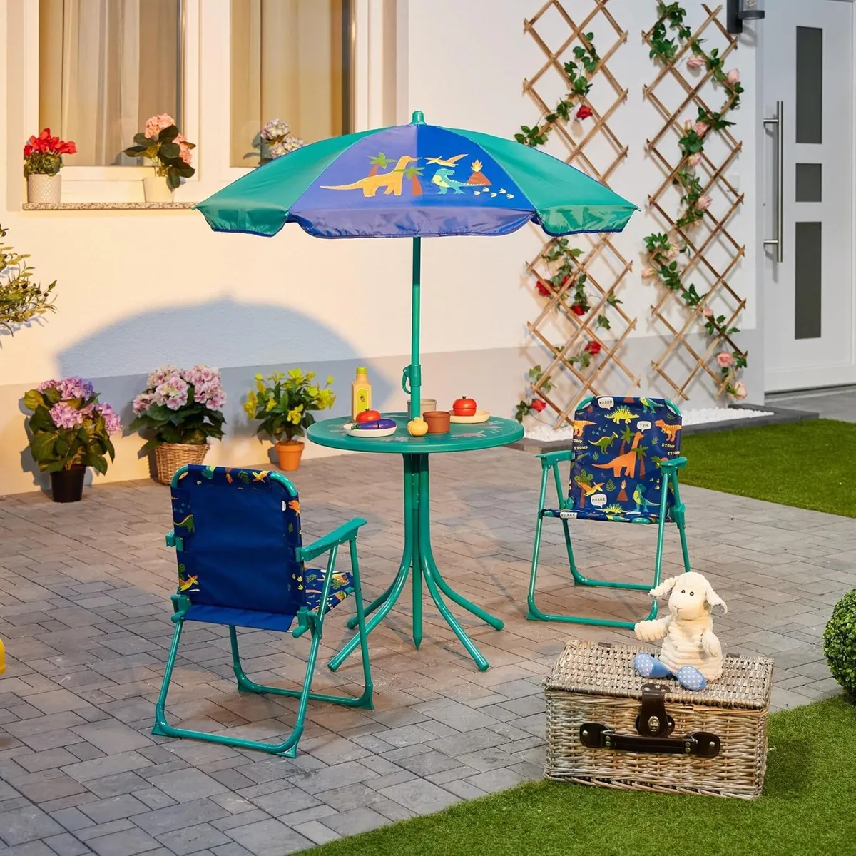 Children’s Camping Furniture Set with Parasol - Image 3