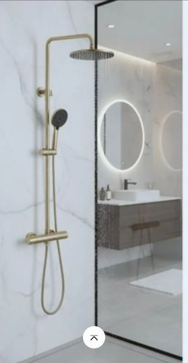 Brushed Brass Shower set 40% SALE PRICE - Image 1