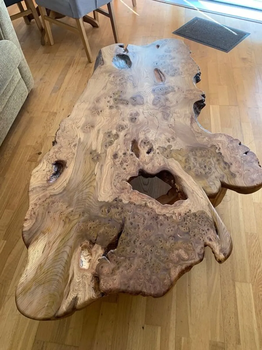 Very Rare Burr Bog Oak Table - Image 3