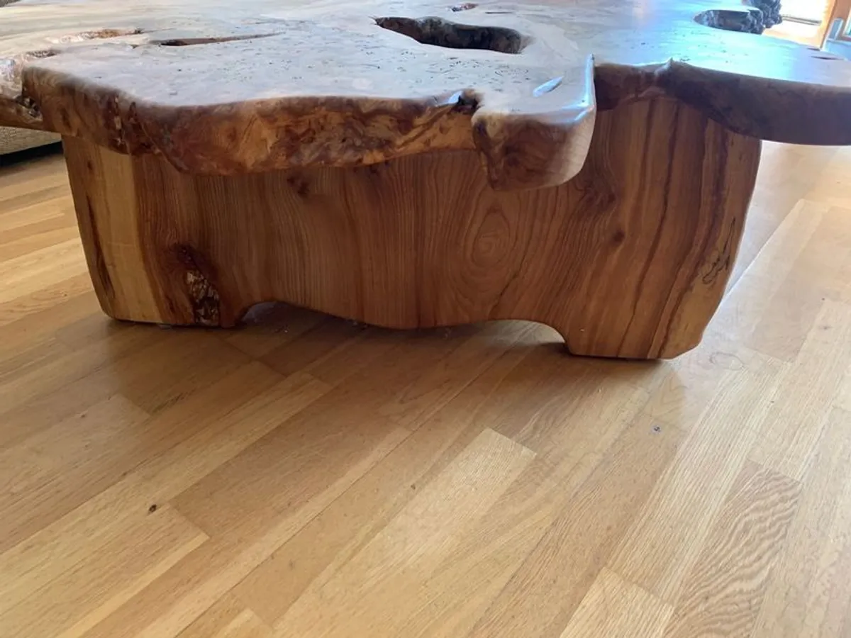 Very Rare Burr Bog Oak Table - Image 4
