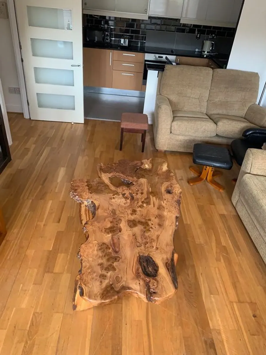Very Rare Burr Bog Oak Table - Image 1
