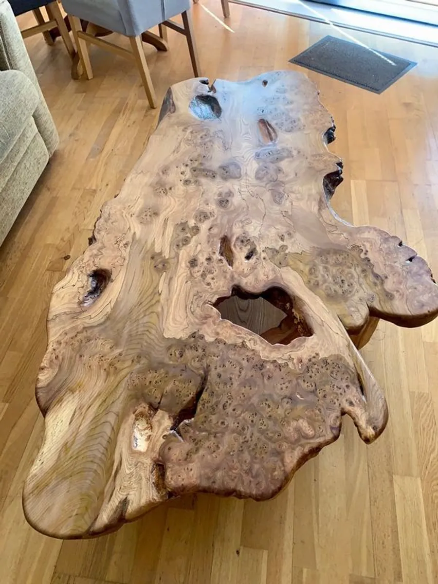 Very Rare Burr Bog Oak Table - Image 2