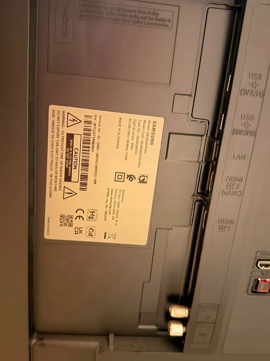 Samsung 65” Q60D QLED 4K Smart TV – Excellent Cond - Image 2