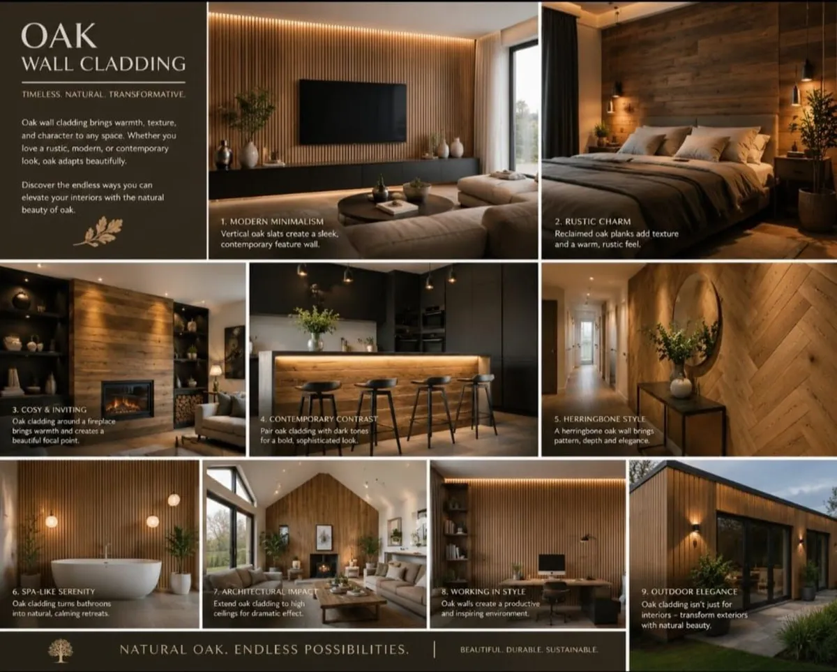 Oak Wall Cladding - Image 1