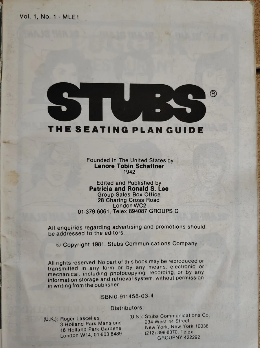 Vintage Stubs Premier London Edition (1981) Vol 1 - Image 3