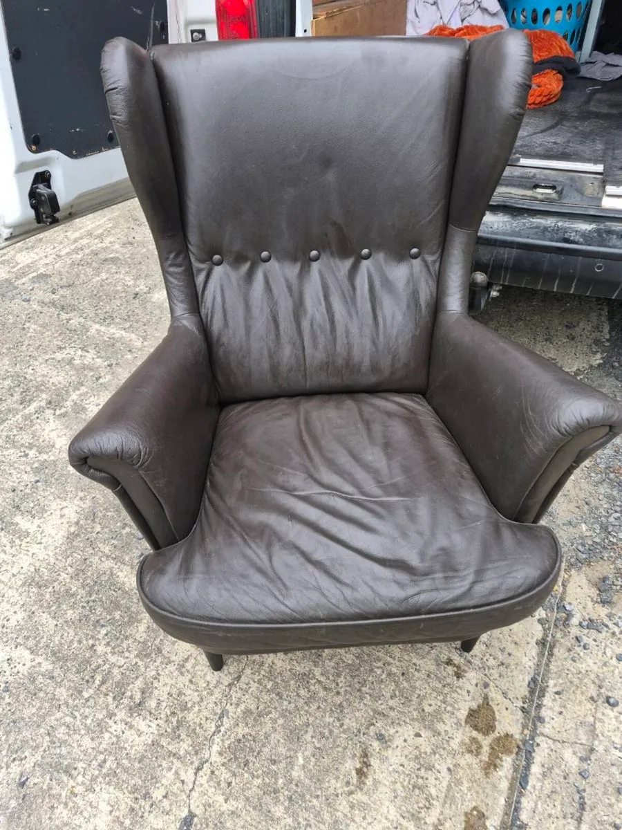 Ikea leather armchair