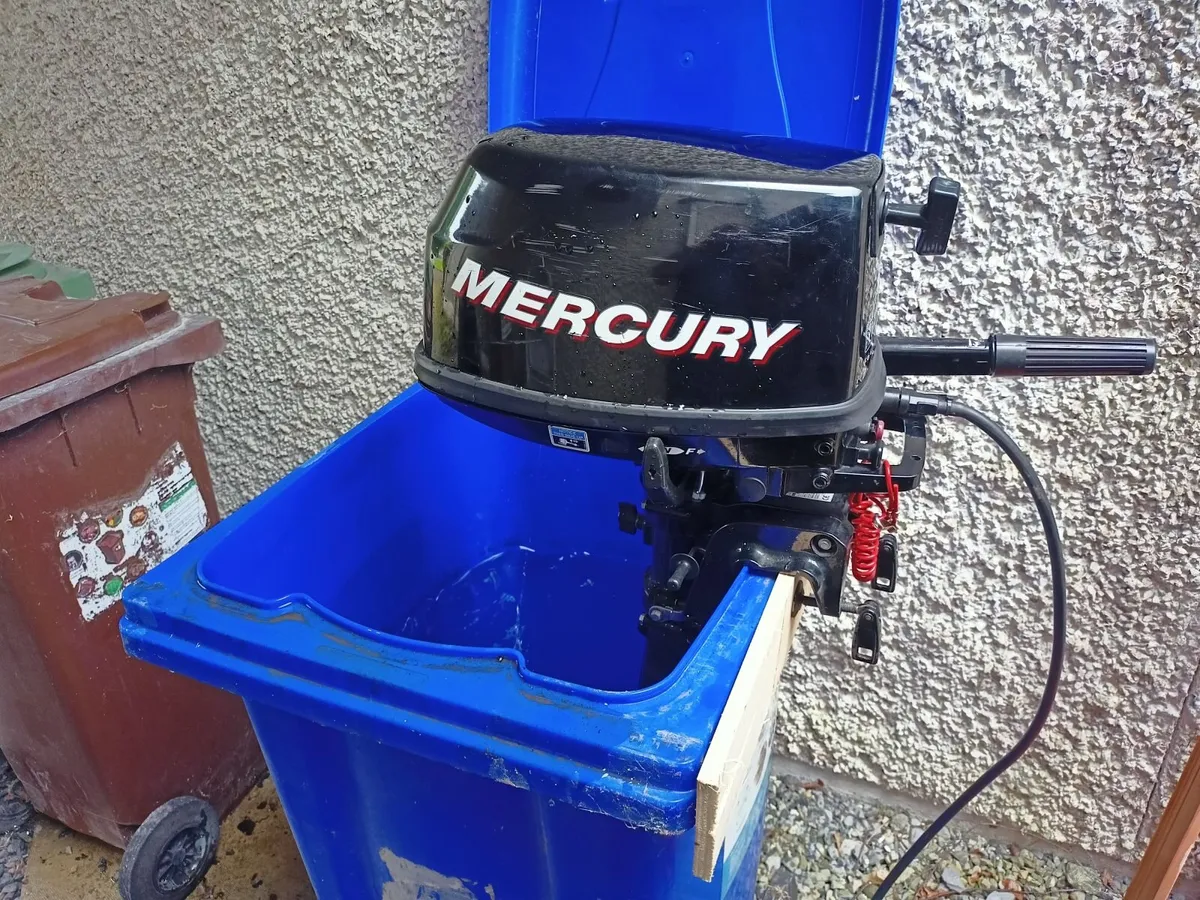 5HP 4 stroke short shaft Mercury outboard  w 12L t - Image 4
