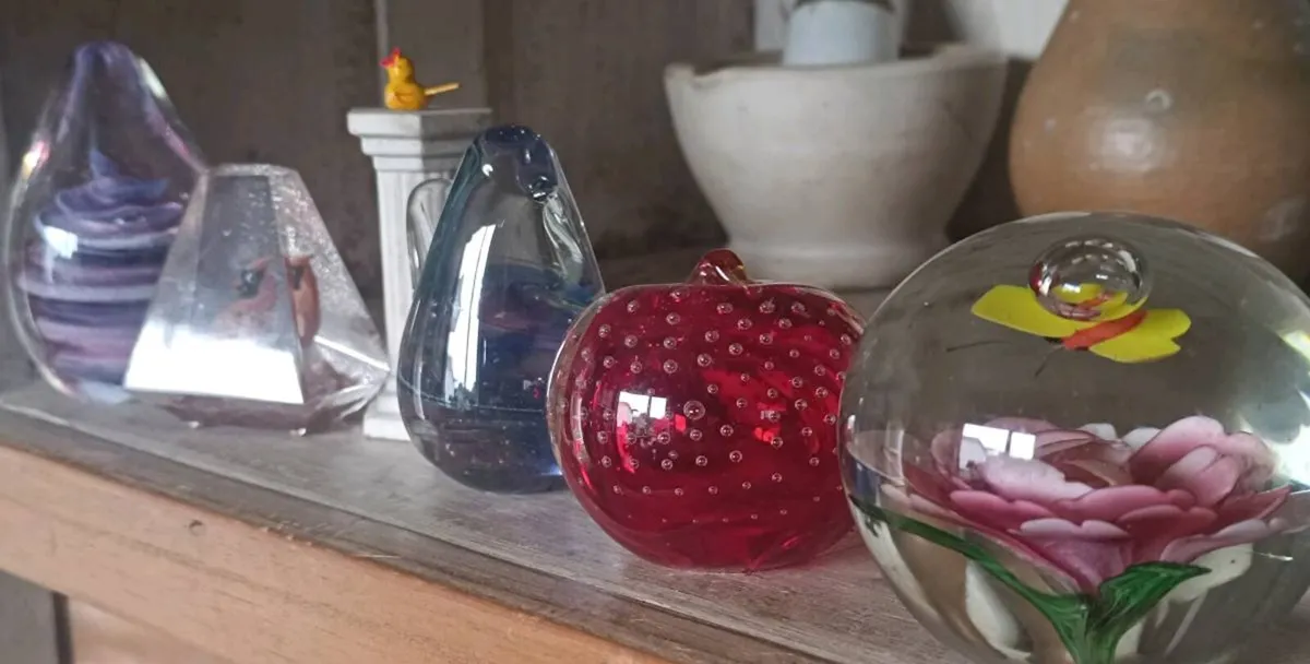 Vintage Glass Paper Weights - Image 2
