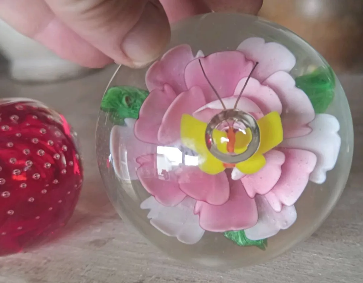 Vintage Glass Paper Weights - Image 4
