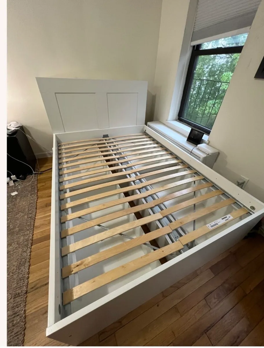 Ikea king size bed with storage drawers - Image 2