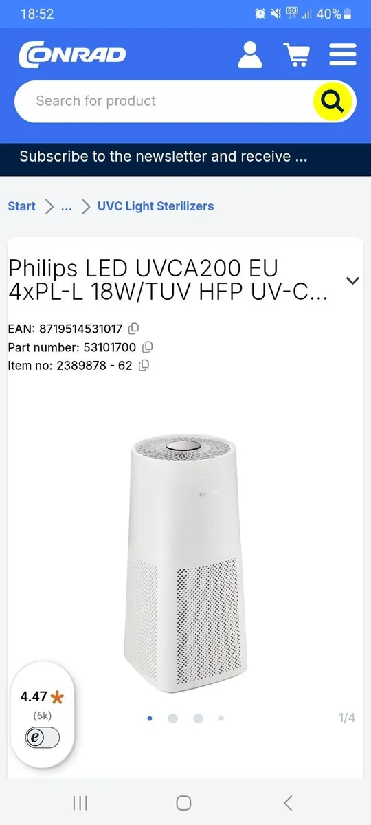 UVC Air Disinfaction unit- Philips - Image 2